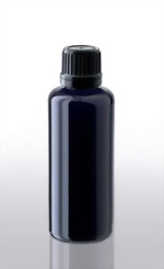 Violettglasflasche mit Orginalitts-Schraubverschluss 50 ml