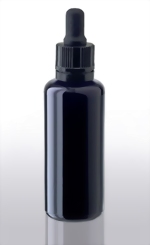 Violettglasflasche mit Pipettenmontur 50 ml