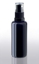 Violettglasflasche mit Sprhaufsatz 100 ml