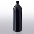 Violettglasflasche mit Schraubverschluss 1000 ml